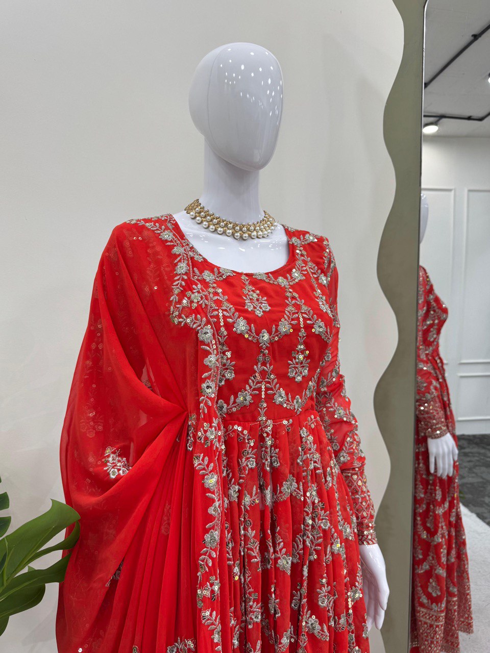 Designer Faux Georgette Suit with Dual-Side Work – 2025 Latest Collection