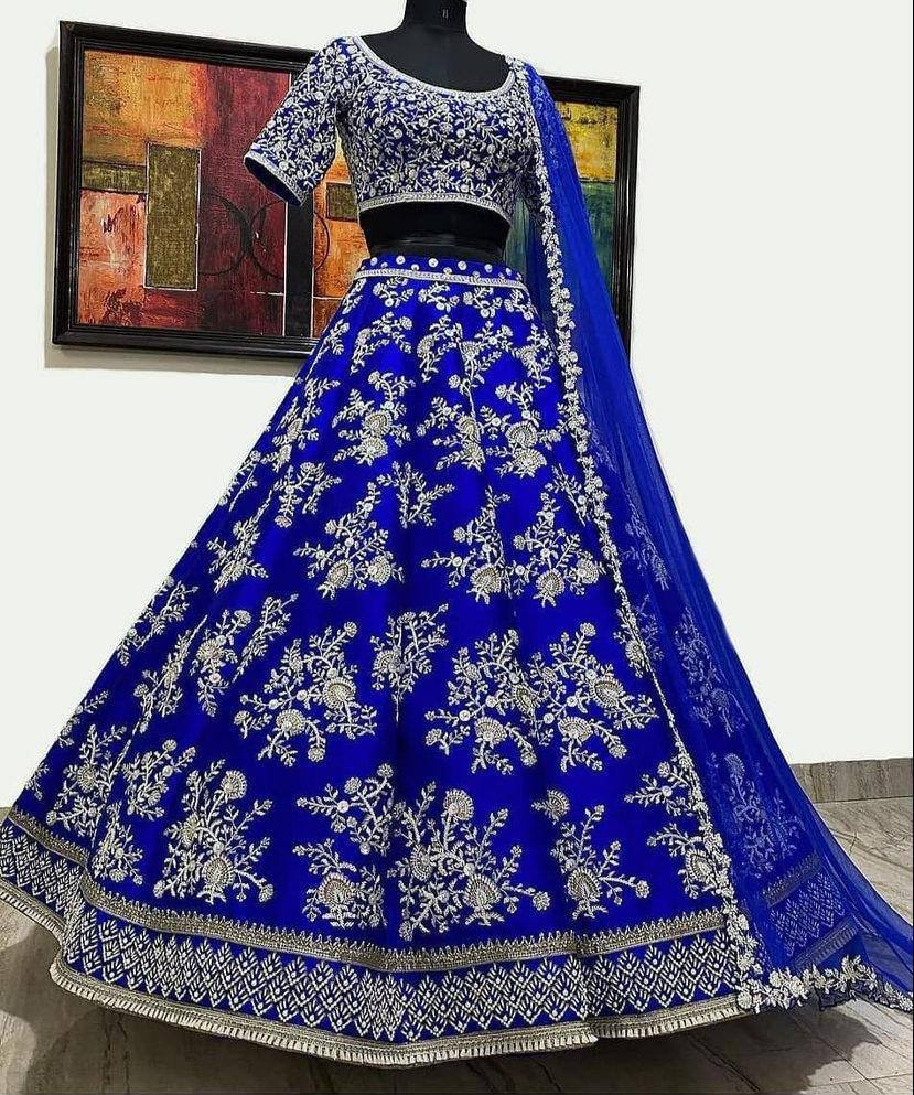 Latest Bangalori Satin Silk Embroidered Lehenga for Weddings & Parties – 2025 Trend