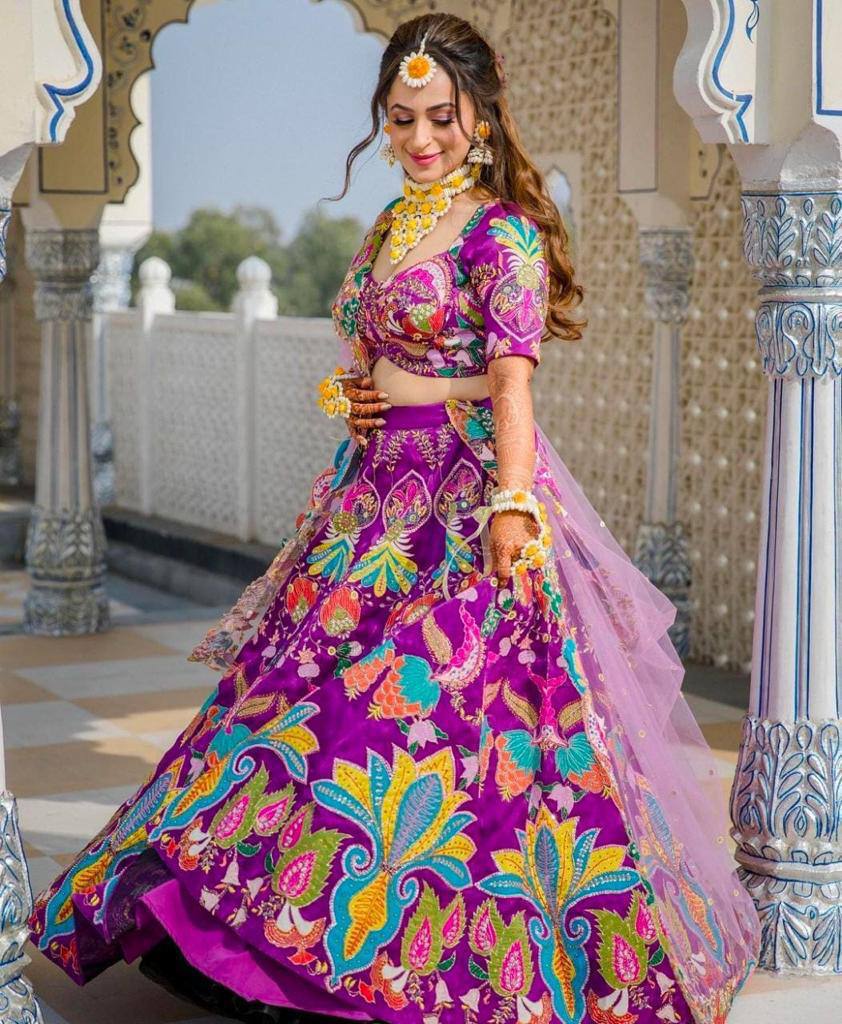 Trending Mulberry Silk Embroidered Lehenga for Weddings &amp; Festive Wear – 2025