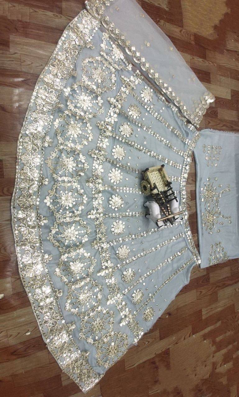 Exclusive Soft Mono Net Foil Embroidered Lehenga – 2025 Designer Collection