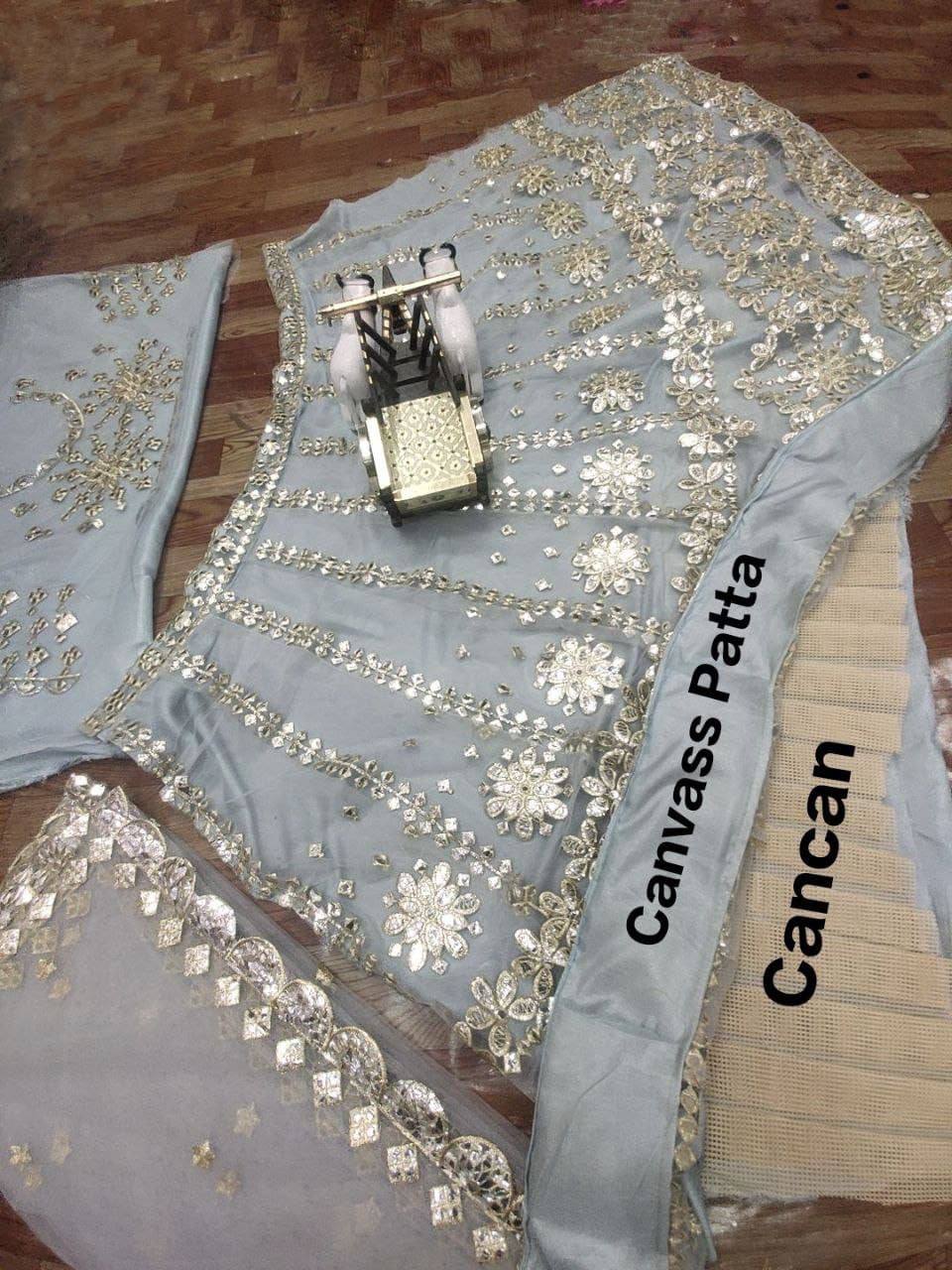 Exclusive Soft Mono Net Foil Embroidered Lehenga – 2025 Designer Collection